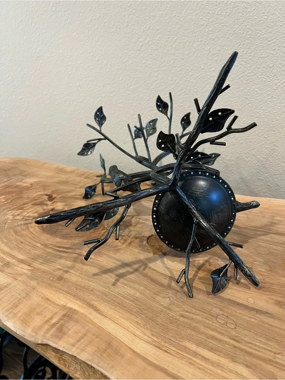 Black Metal Bird and Branch Jewelry Tree - Home Accents